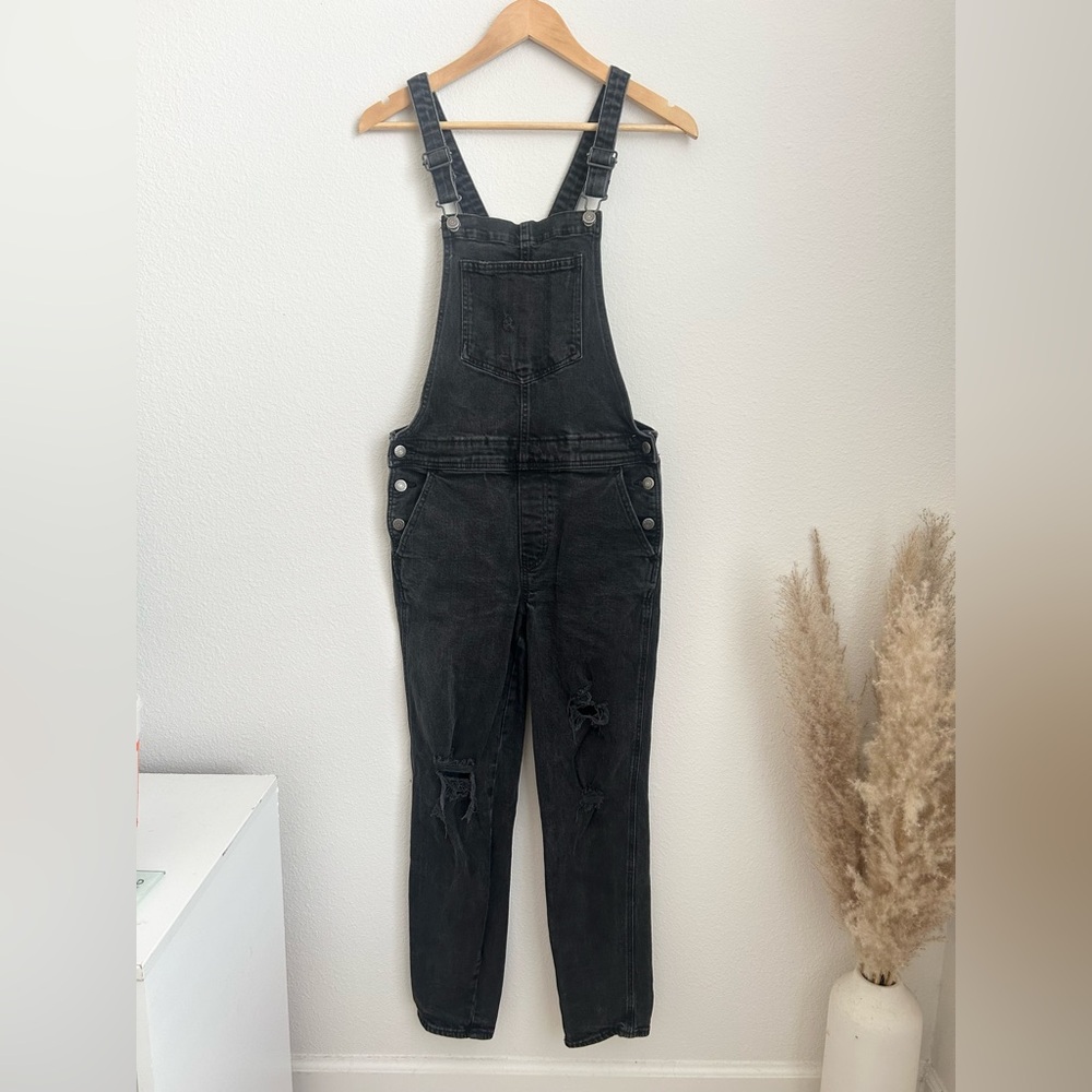 Old Navy Black Denim Overalls - Size 4
